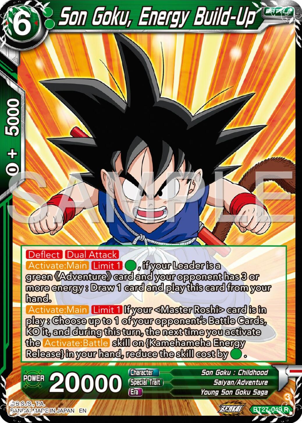 Son goku, Enegry Build-Up (BT27-049) [History of Z] | Fandemonia Ltd