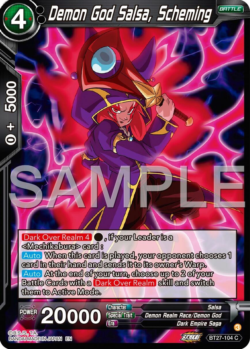 Demon God Salsa, Scheming (BT27-104) [History of Z] | Fandemonia Ltd