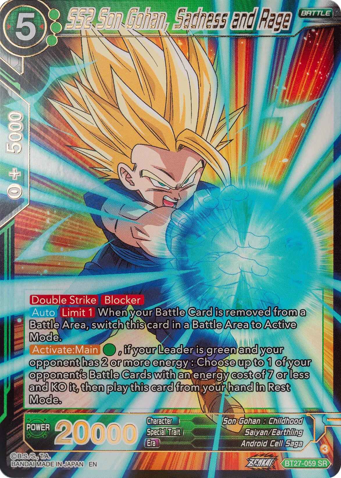 SS2 Son Gohan, Sadness and Rage (BT27-059) [History of Z] | Fandemonia Ltd