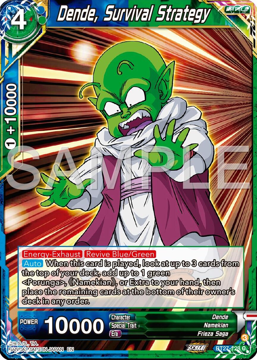 Dende, Survival Strategy (BT27-128) [History of Z] | Fandemonia Ltd