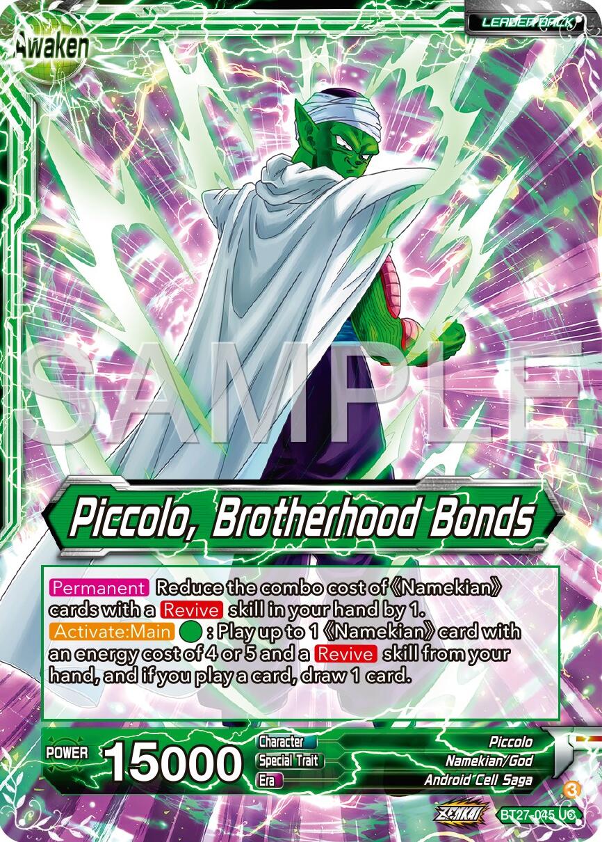 Piccolo // Piccolo, Brotherhood Bands (BT27-045) [History of Z] | Fandemonia Ltd