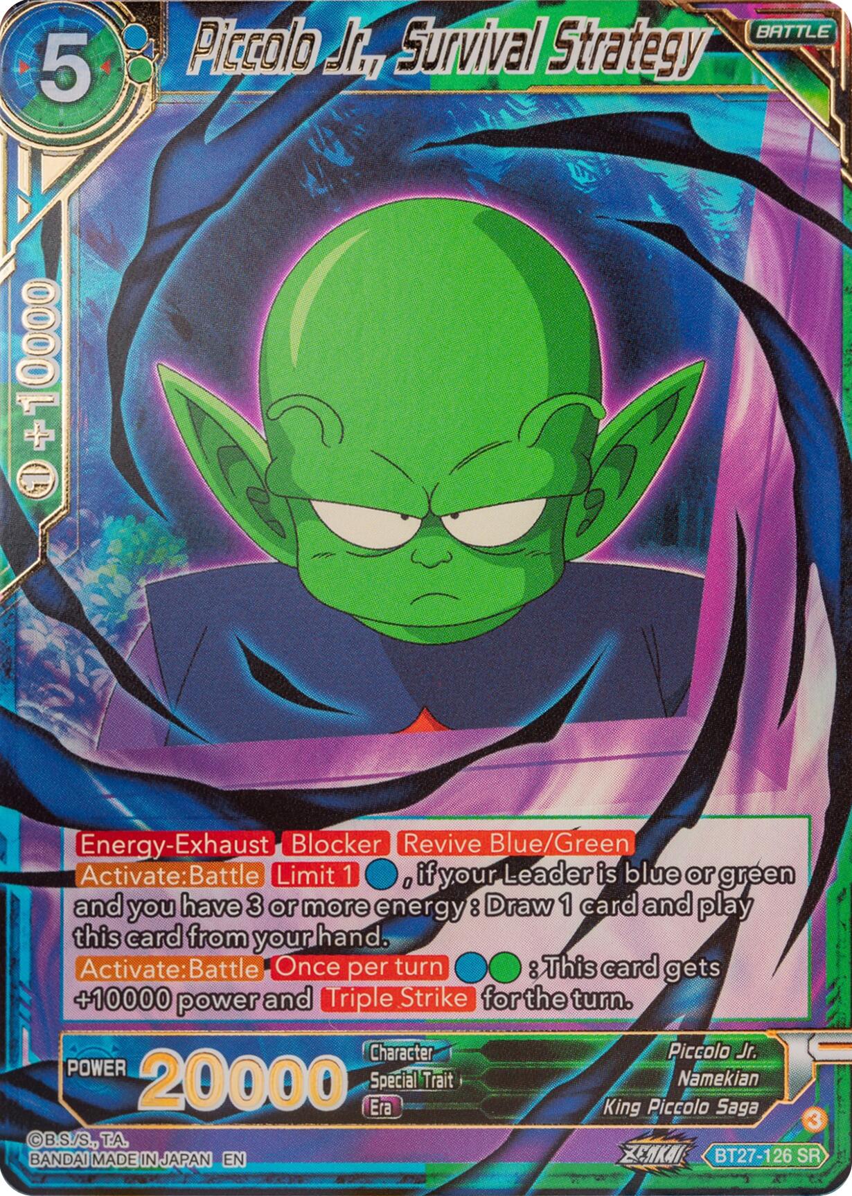 Piccolo Jr., Survival Strategy (BT27-126) [History of Z] | Fandemonia Ltd