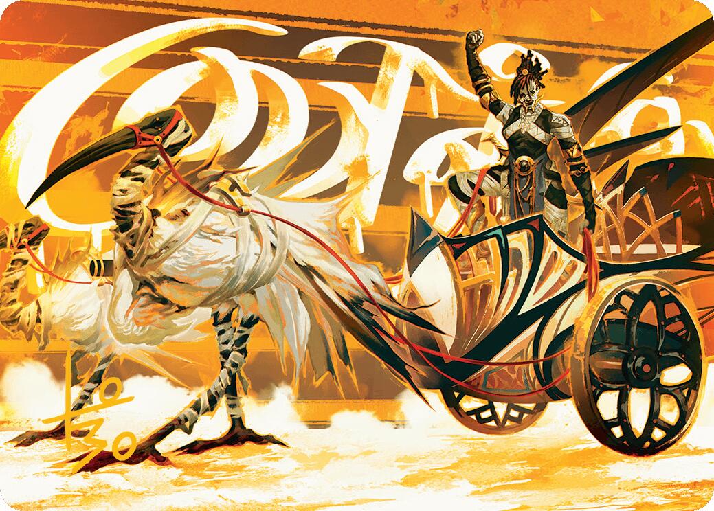 Skyseer's Chariot Art Card (Gold-Stamped Signature) [Aetherdrift Art Series] | Fandemonia Ltd