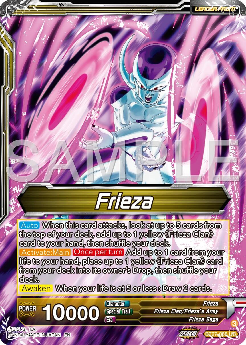 Frieza // Golden Frieza, Shining Pride (BT27-065) [History of Z] | Fandemonia Ltd