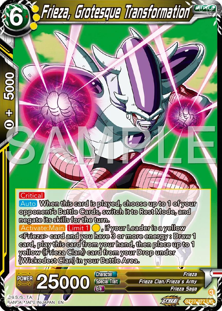 Frieza, Grotesque Transfornation (BT27-077) [History of Z] | Fandemonia Ltd