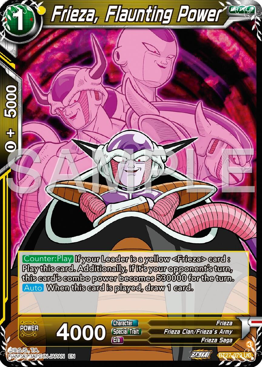 Frieza, Flaunting Power (BT27-079) [History of Z] | Fandemonia Ltd