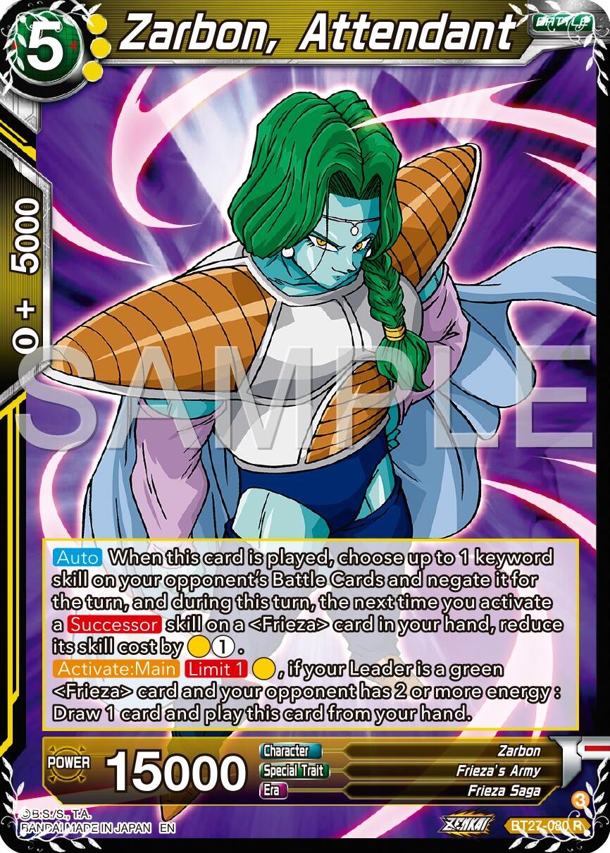 Zarbon, Attendant (BT27-080) [History of Z] | Fandemonia Ltd