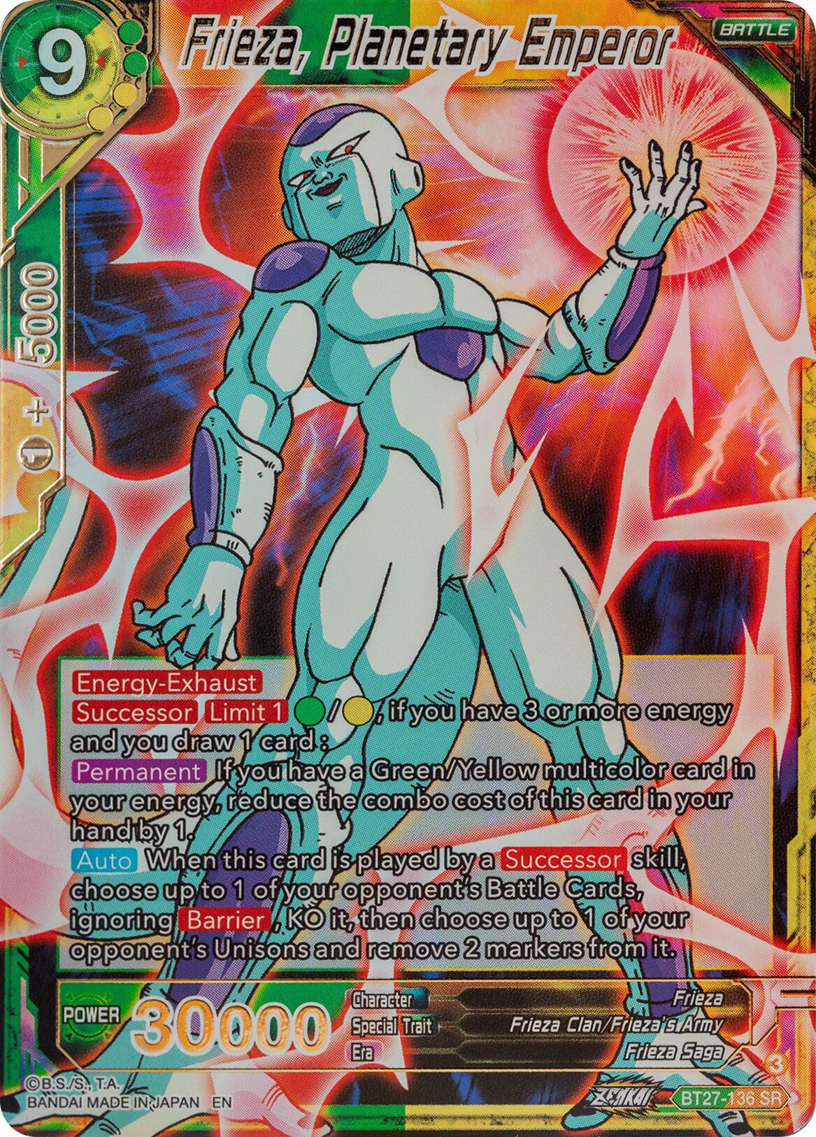 Frieza, Planetary Emperor (BT27-136) [History of Z] | Fandemonia Ltd