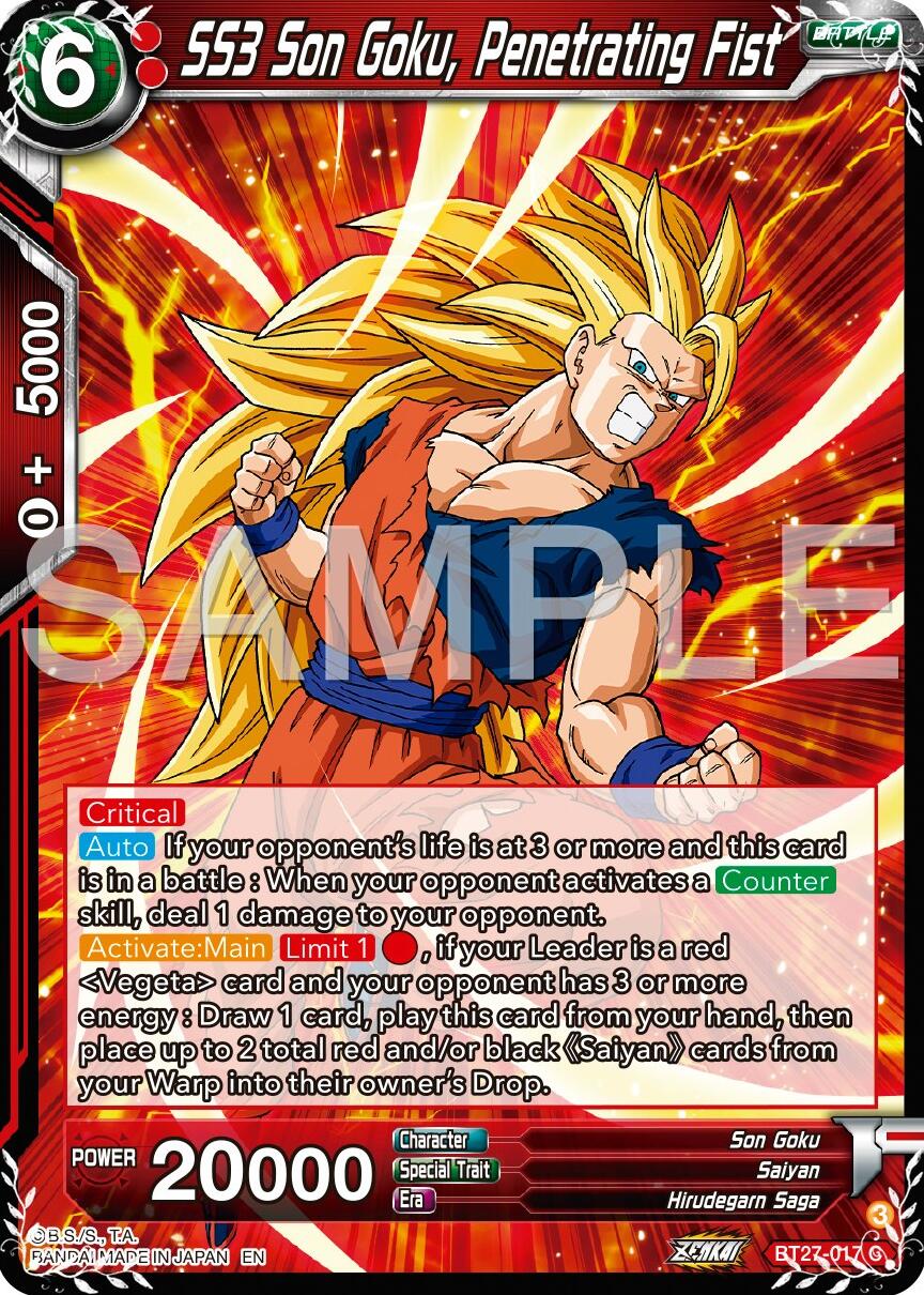 SS3 Son Goku, Penetrating Fist (BT27-017) [History of Z] | Fandemonia Ltd