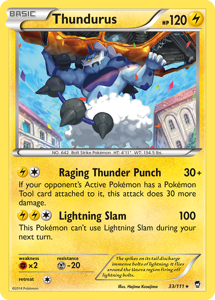 Thundurus (33/111) [XY: Furious Fists] | Fandemonia Ltd