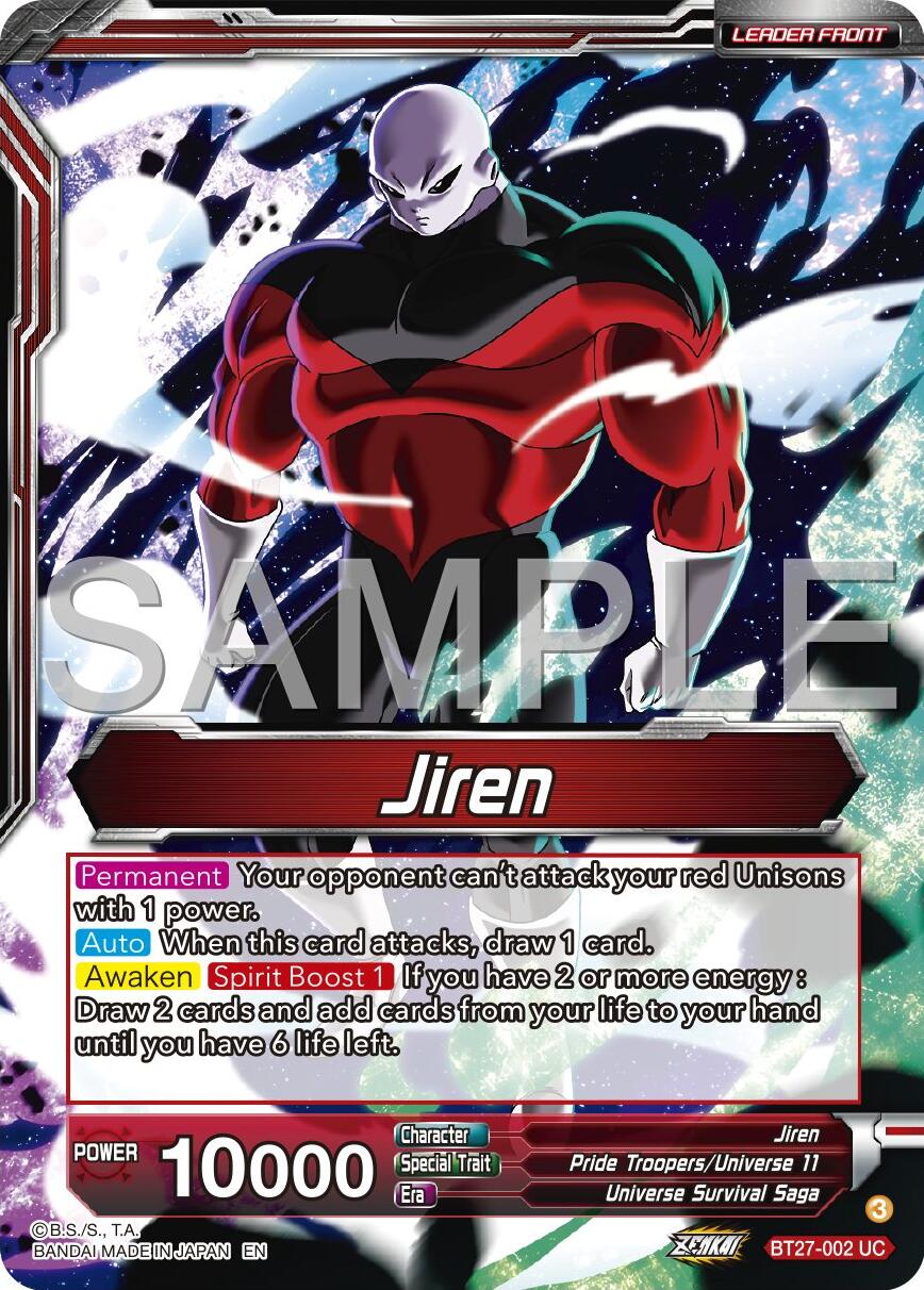 Jiren // Jiren, Warrior Standing Up for Justice (BT27-002) [History of Z] | Fandemonia Ltd