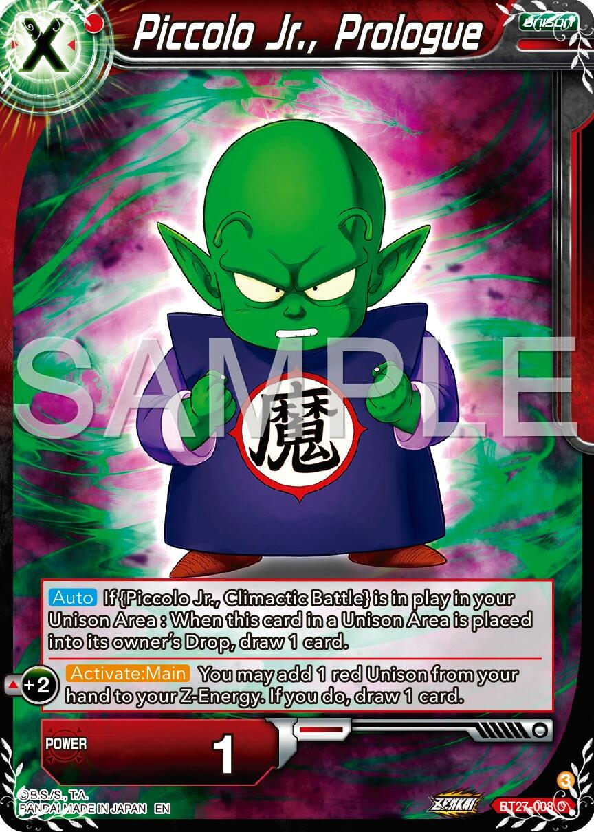 Piccolo Jr., Prologue (BT27-008) [History of Z] | Fandemonia Ltd