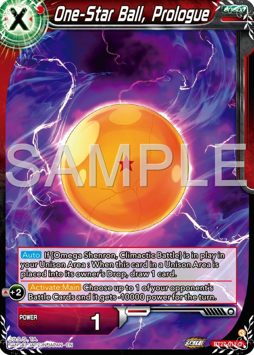 One-Star Ball, Prologue (BT27-011) [History of Z] | Fandemonia Ltd