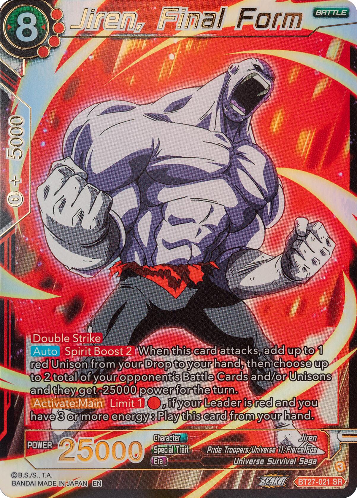 Jiren, Final Form (BT27-021) [History of Z] | Fandemonia Ltd