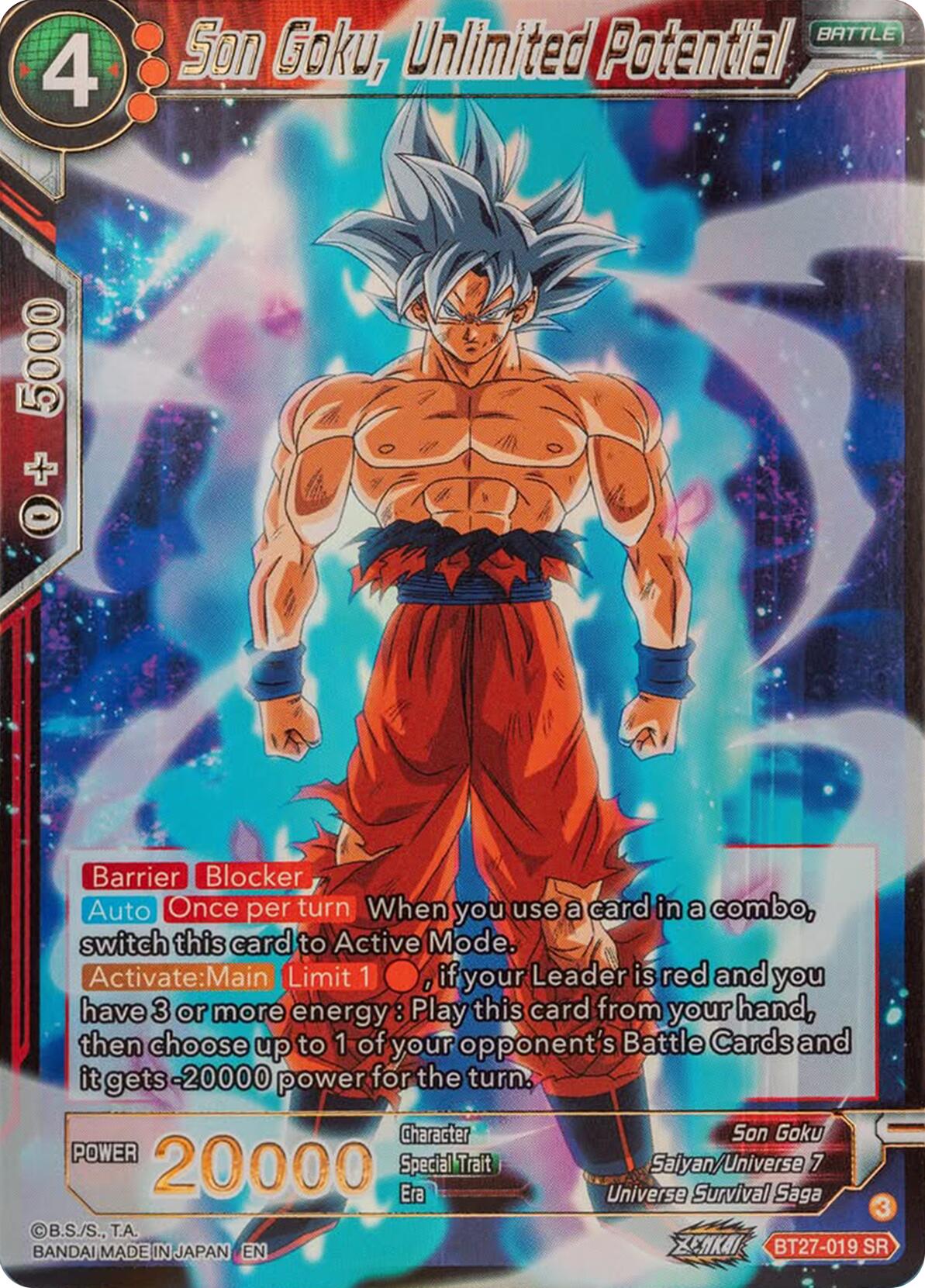 Son Goku, Unlimited Potential (BT27-019) [History of Z] | Fandemonia Ltd