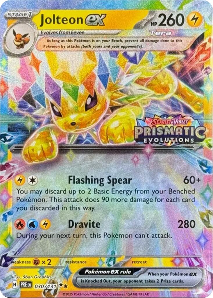 Jolteon ex (030/131) (Prismatic Evolutions Stamp) [Scarlet & Violet: Prismatic Evolutions] | Fandemonia Ltd