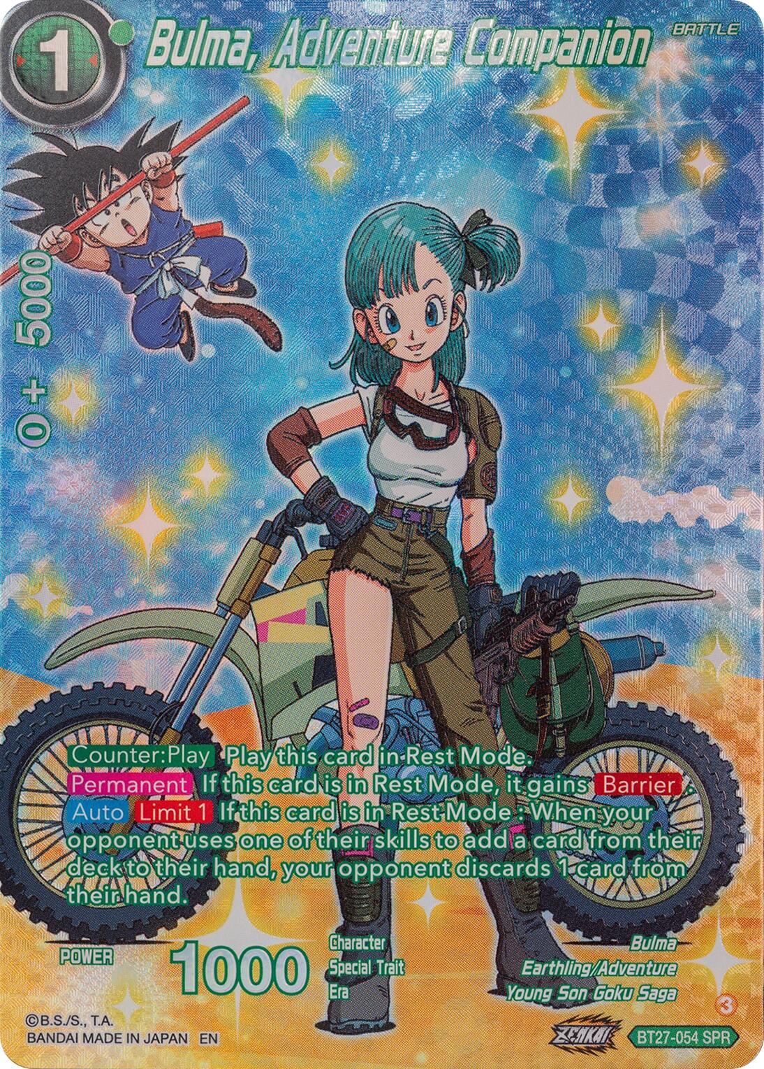 Bulma, Adventure Companion (SPR) (BT27-054) [History of Z] | Fandemonia Ltd