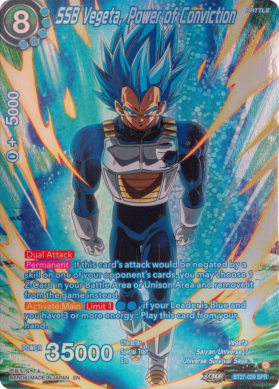 SSB Vegeta, Power of Conviction (SPR) (BT27-039) [History of Z] | Fandemonia Ltd