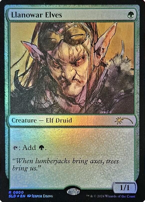 Llanowar Elves (0800) (Rainbow Foil) [Secret Lair Drop Series] | Fandemonia Ltd