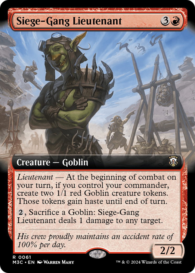 Siege-Gang Lieutenant (Extended Art) [Modern Horizons 3 Commander] | Fandemonia Ltd