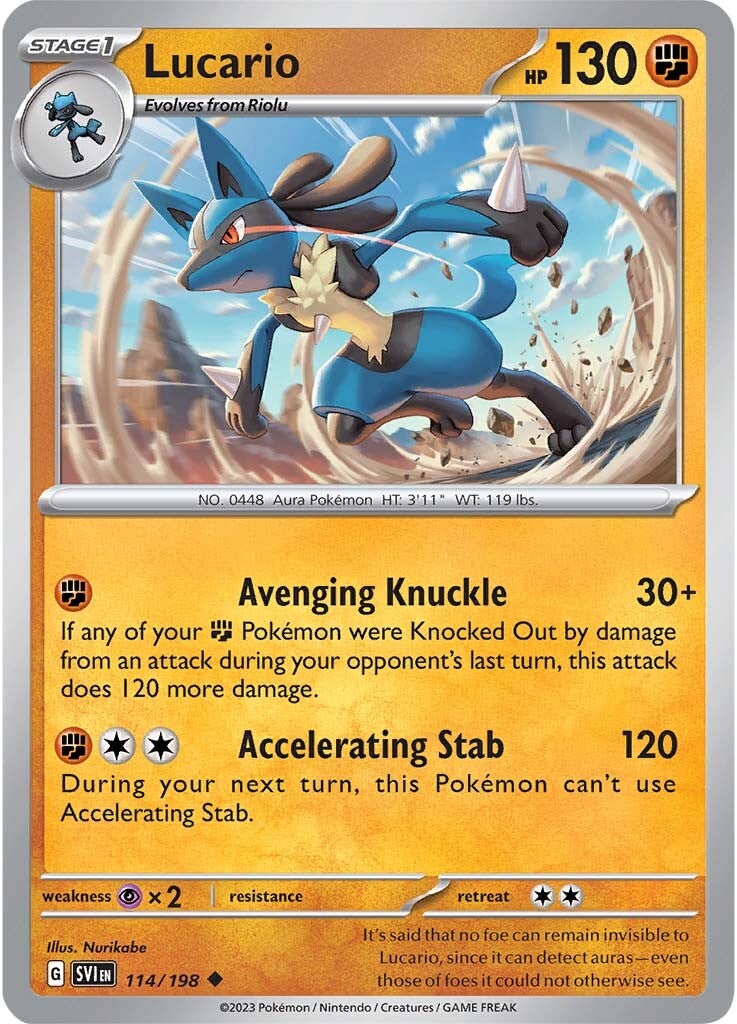 Lucario (114/198) [Scarlet & Violet: Base Set] | Fandemonia Ltd