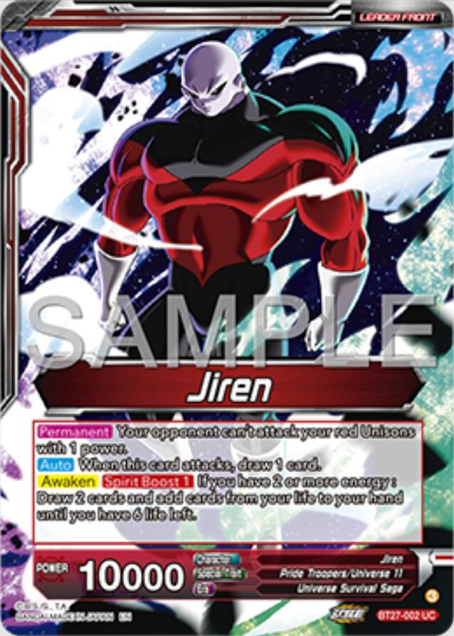 Jiren // Jiren, Warrior Standing Up for Justice (SLR) (BT27-002) [History of Z] | Fandemonia Ltd