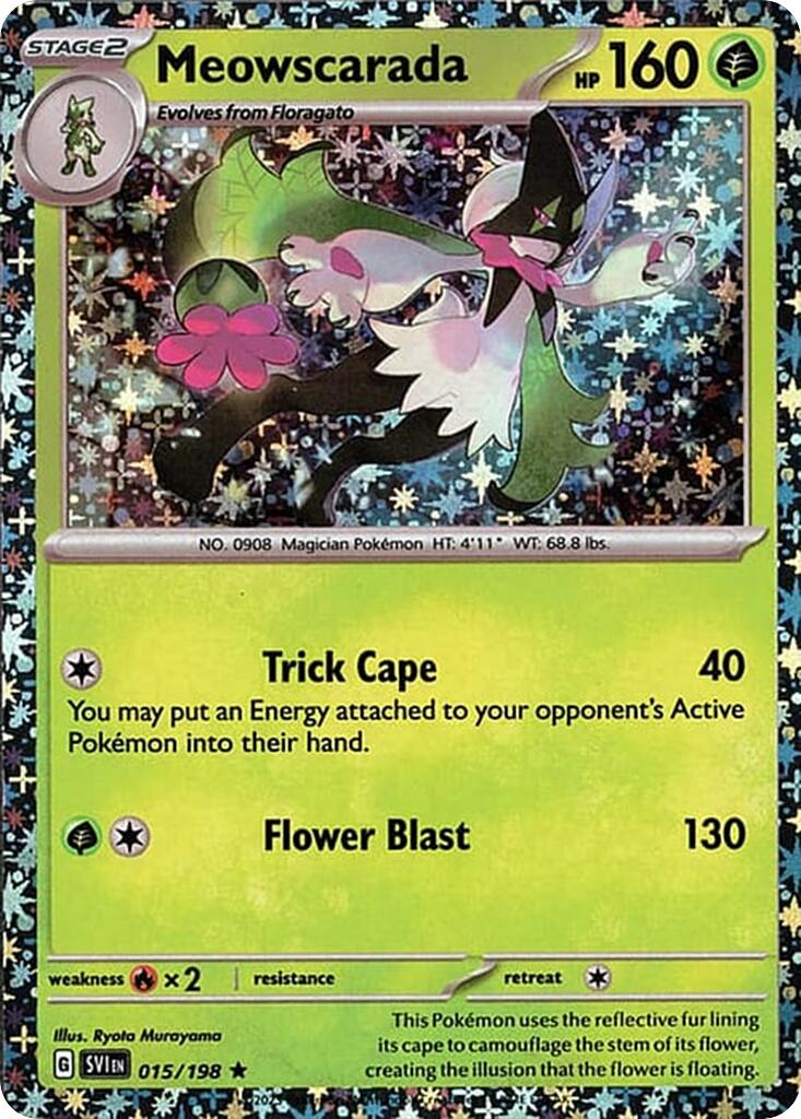 Meowscarada (015/198) (Sparkle Holo) [Miscellaneous Cards] | Fandemonia Ltd