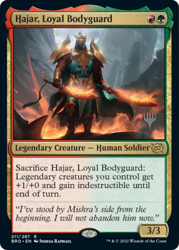 Hajar, Loyal Bodyguard (Promo Pack) [The Brothers' War Promos] | Fandemonia Ltd