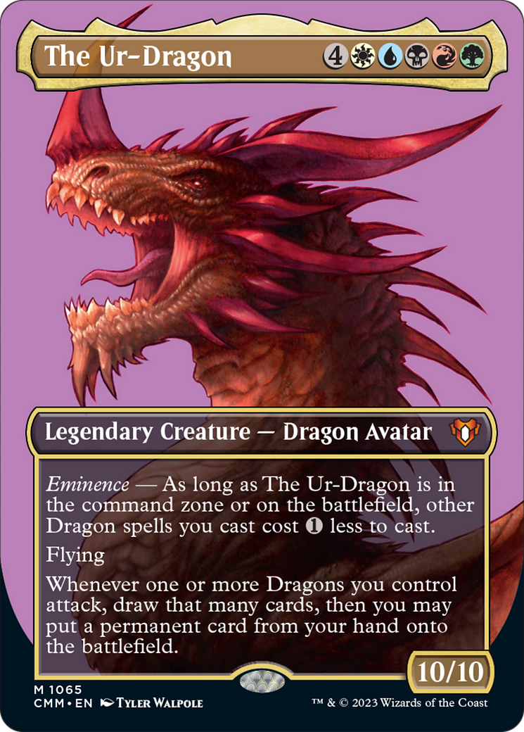 The Ur-Dragon (Borderless Textured Foil Frame Break) [Commander Masters] | Fandemonia Ltd