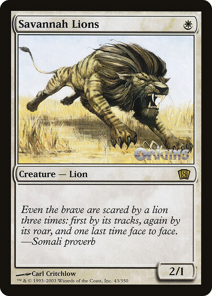 Savannah Lions (Origins 2003) [Oversize Cards] | Fandemonia Ltd