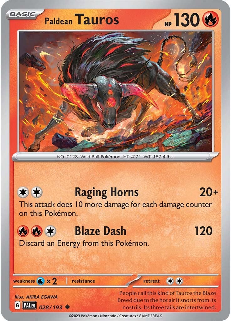 Paldean Tauros (028/193) [Scarlet & Violet: Paldea Evolved] | Fandemonia Ltd