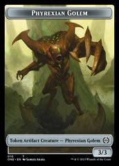 Rebel // Phyrexian Golem Double-Sided Token [Phyrexia: All Will Be One Tokens] | Fandemonia Ltd