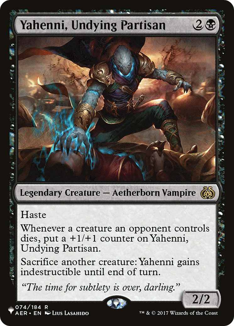 Yahenni, Undying Partisan [The List] | Fandemonia Ltd