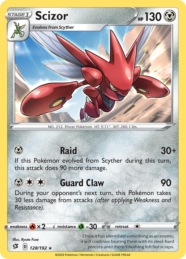 Scizor (128/192) [Sword & Shield: Rebel Clash] | Fandemonia Ltd