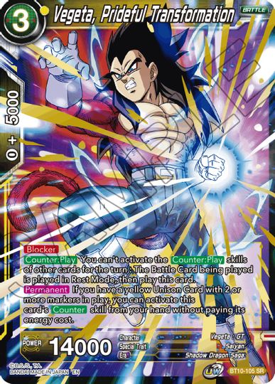 Vegeta, Prideful Transformation (Event Pack 08) (BT10-105) [Tournament Promotion Cards] | Fandemonia Ltd