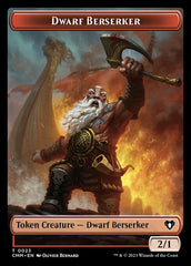 Human Soldier // Dwarf Berserker Double-Sided Token [Commander Masters Tokens] | Fandemonia Ltd