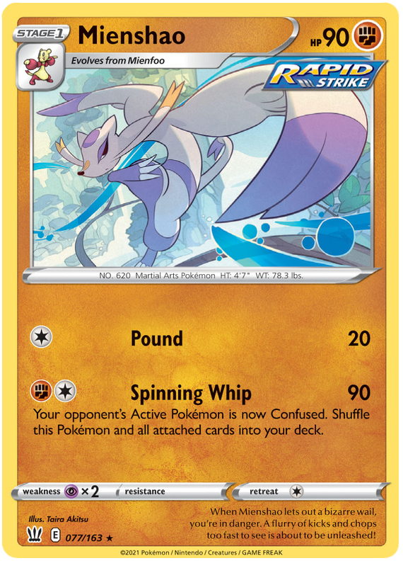 Mienshao (077/163) [Sword & Shield: Battle Styles] | Fandemonia Ltd