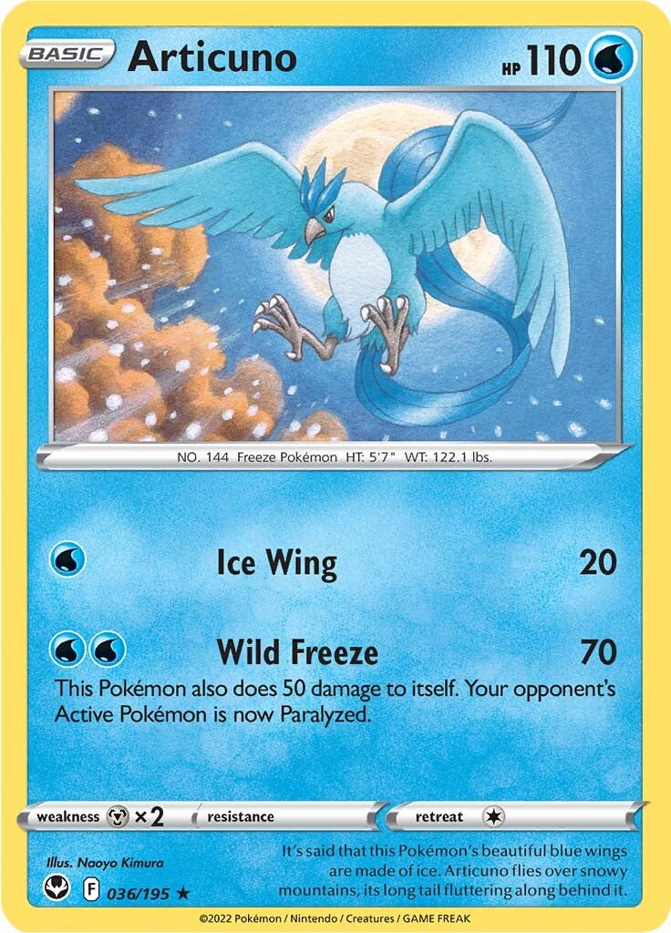 Articuno (036/195) [Sword & Shield: Silver Tempest] | Fandemonia Ltd