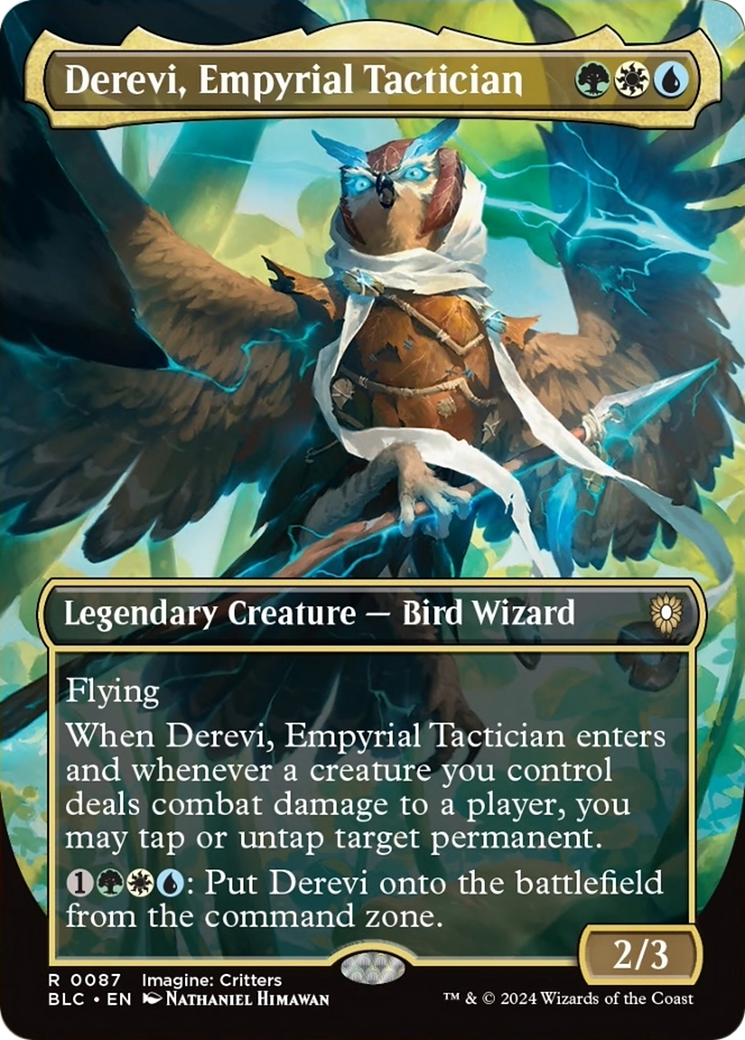 Derevi, Empyrial Tactician (Borderless) [Bloomburrow Commander] | Fandemonia Ltd