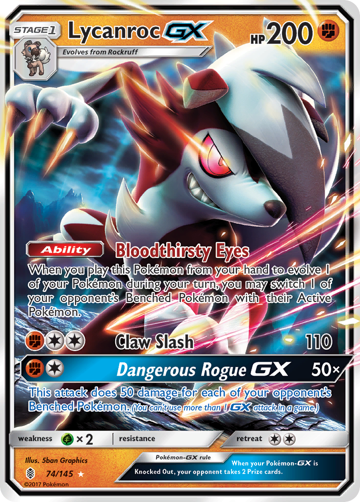 Lycanroc GX (74/145) [Sun & Moon: Guardians Rising] | Fandemonia Ltd