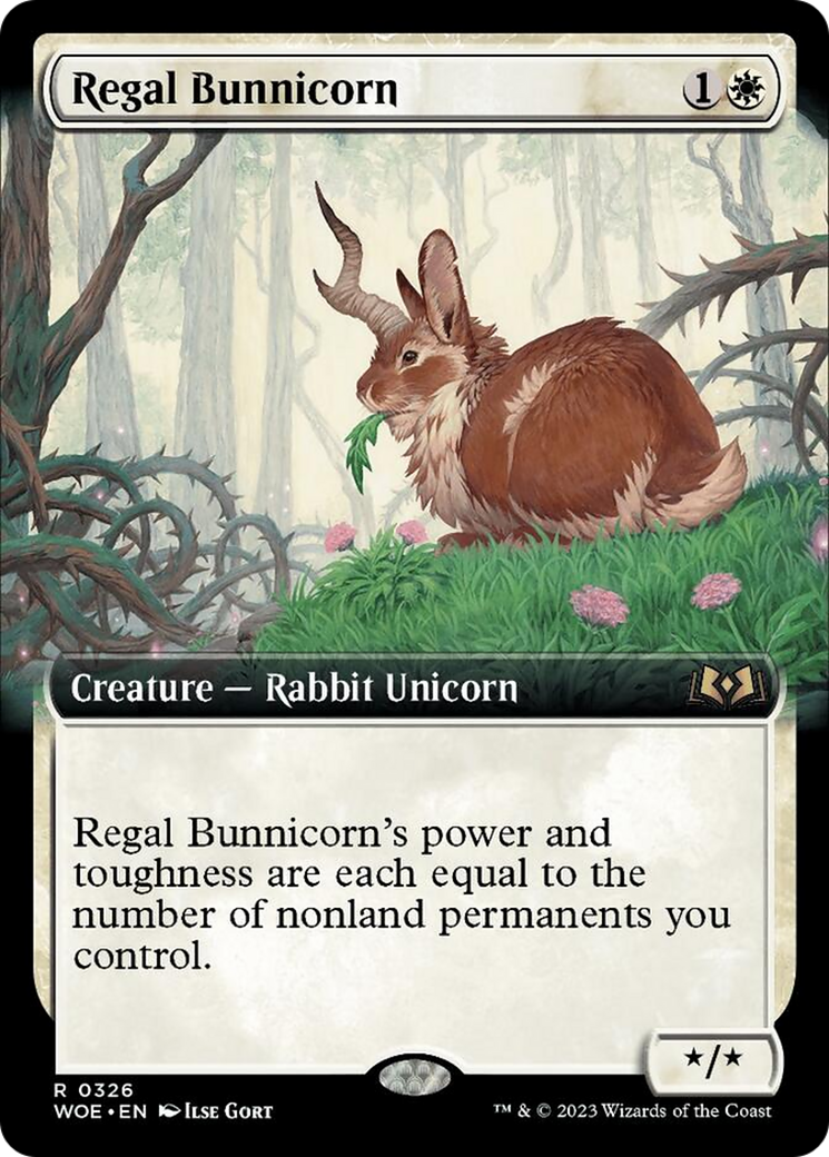 Regal Bunnicorn (Extended Art) [Wilds of Eldraine] | Fandemonia Ltd