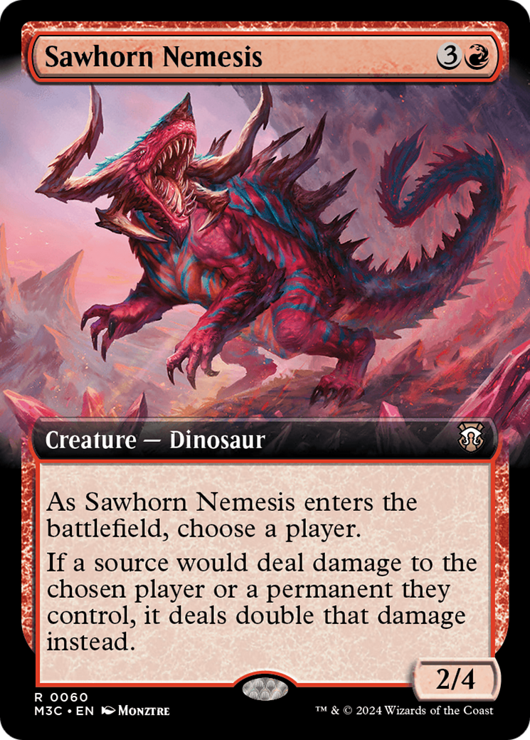 Sawhorn Nemesis (Extended Art) [Modern Horizons 3 Commander] | Fandemonia Ltd