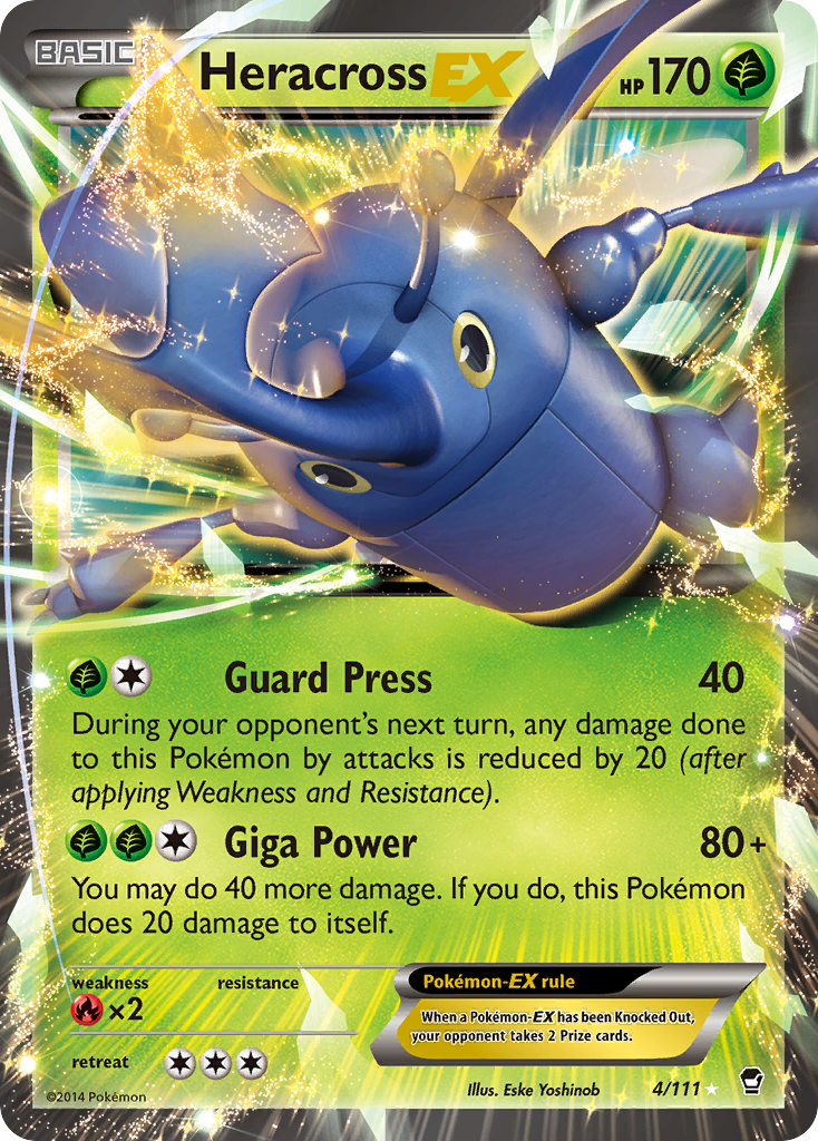 Heracross EX (4/111) [XY: Furious Fists] | Fandemonia Ltd