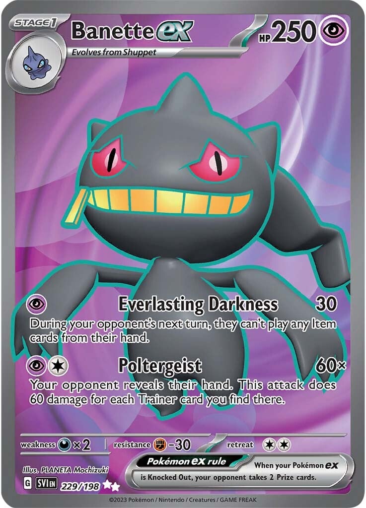 Banette ex (229/198) [Scarlet & Violet: Base Set] | Fandemonia Ltd