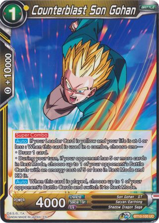 Counterblast Son Gohan (BT10-100) [Rise of the Unison Warrior 2nd Edition] | Fandemonia Ltd