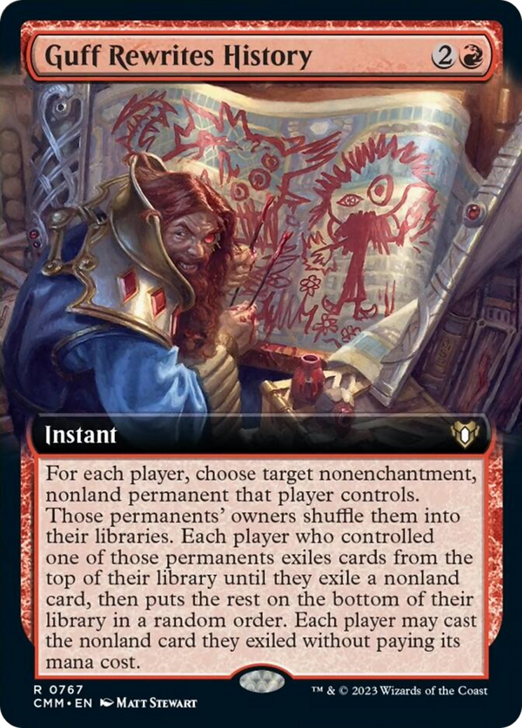 Guff Rewrites History (Extended Art) [Commander Masters] | Fandemonia Ltd