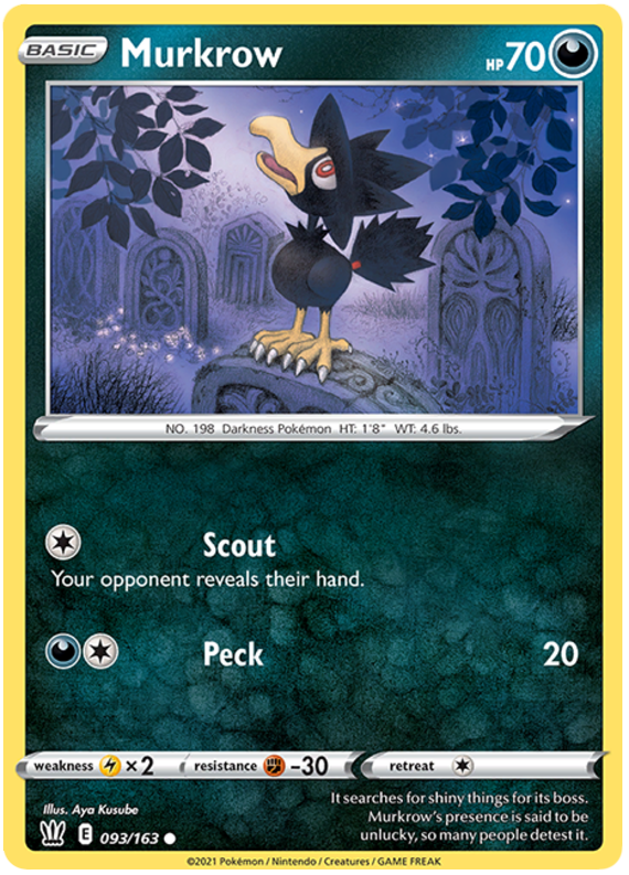 Murkrow (093/163) [Sword & Shield: Battle Styles] | Fandemonia Ltd