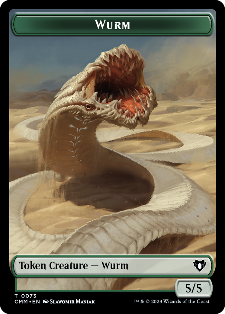 Wurm // Spider Double-Sided Token [Commander Masters Tokens] | Fandemonia Ltd