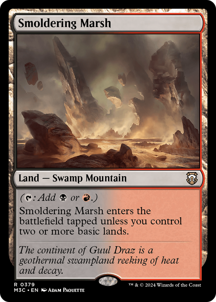 Smoldering Marsh (Ripple Foil) [Modern Horizons 3 Commander] | Fandemonia Ltd