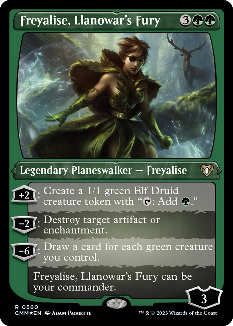 Freyalise, Llanowar's Fury (Foil Etched) [Commander Masters] | Fandemonia Ltd